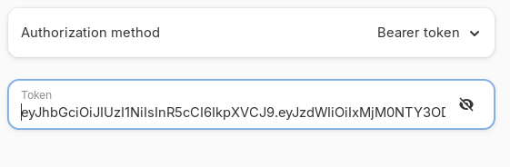 Bearer token