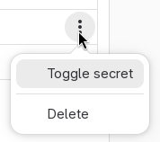 The dropdown present in every table row